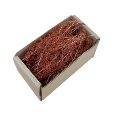 Imagem de Fancyes Simulação de grama em miniatura para jardim de fadas, modelo de ferroviário, grama falsa para trens de cenário ferroviário, mesa de areia, Bordo Vermelho