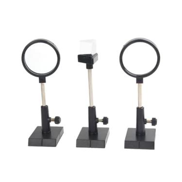 Imagem de MERIGLARE Lente de experimento de óptica física, aprendizagem, projetos diy, ferramenta de ensino, espelho côncavo, lente côncava, prisma para adolescentes, 3 PECAS