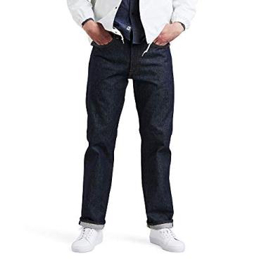 Imagem de Calça Levi's Masculina 501 Original Shrink-to-Fit Jeans, Rigid STF, 40WX30L