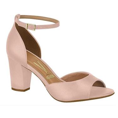 Imagem de Sandália Salto Grosso Vizzano Feminina 6262.406 Cor:Rosa;Tamanho:39;Gênero:Feminino