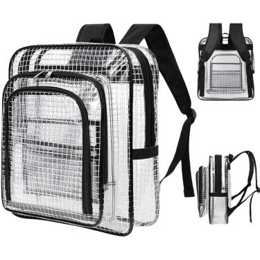 Imagem de Mochila antiestática sem poeira mochila mochila de malha transparente bolsa de ferramentas para engenheiro, preta 15 cm, a