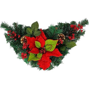 Imagem de Guirlanda Natalina Festão Decorativo De Natal Pinha Natural 60cm