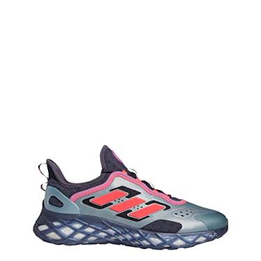 Imagem de adidas Tênis masculino Web Boost, cinza, tamanho 40, Cinza mágico/laranja impacto/sombra, 40