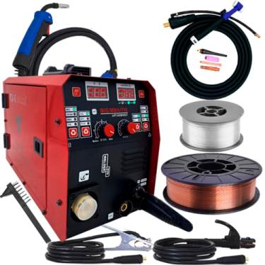 Imagem de Maquina De Solda Inversora Multiprocesso Mig 150 Eletrodo Tig Bivolt 127/220v Tocha Seca Arames Usk