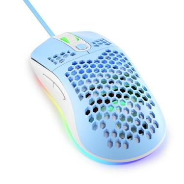 Imagem de Mouse com fio com luz de fundo RGB leve, programável, 12000DPI, ajustável em seis níveis, GM01