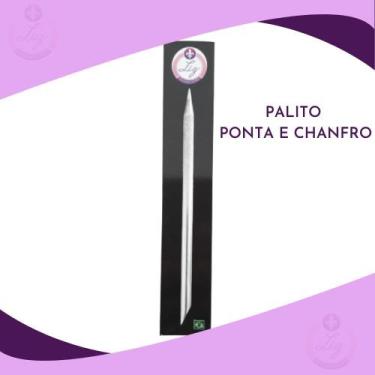 Imagem de Palito cuticula ponta e chanfro manicure inox premiium liz - Liz Produ