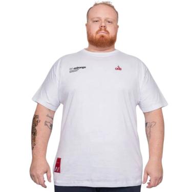 Imagem de Camiseta Masculina Onbongo Plus Size Branca ON330