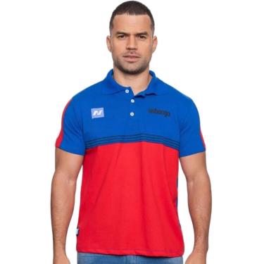 Imagem de Camisa Polo Masculina Onbongo Djow Azul Royal e Vermelha ON311