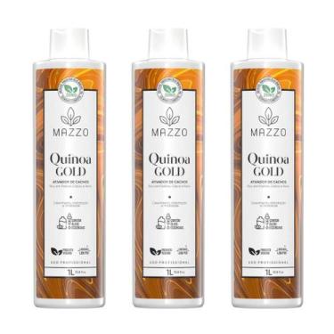 Imagem de 03 Ativadores Cachos Crespos Crespíssimos Afros Quinoa Gold - Mazzo