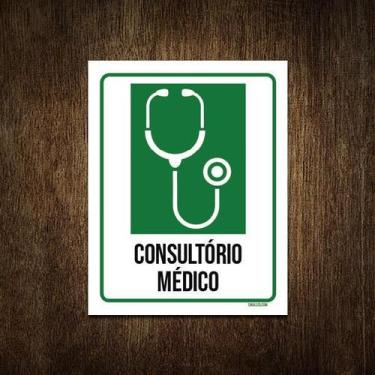 Imagem de Placa Sinalização Hospitalar Consultório Médico 36X46 - Sinalizo