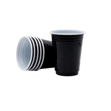 Imagem de Kit 10 Copo Americano Para Bebida 30Ml Preto Gin Whisky - MOR