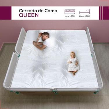 Imagem de Kit Cercado Cama Box Queen Protetor Grade De Cama Bebê Idoso - Pet Úti