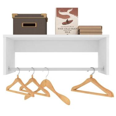 Imagem de Nicho Cabideiro Suspenso Berlim Branco - Lumil Móveis, Branco, 6 Kg