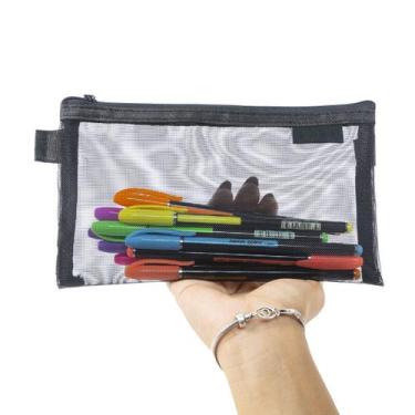 Imagem de Estojo Organizador Bolsinha Lápis Telado Slim Grande Escola - Hxt, Pre