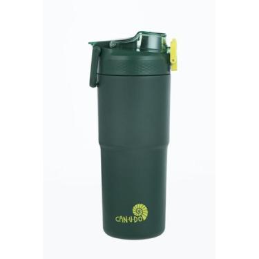 Imagem de Garrafa Térmica Inox 750ml 2Turn - Dois Bocais  - CAN.U.DO, Verde