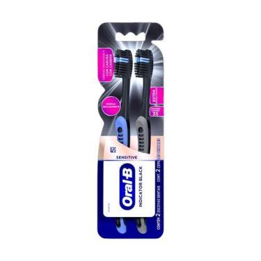 Imagem de Escova Dental Oral-B Indicador Black com Carvão 2 Unidades - Oral B