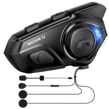 Imagem de Intercomunicador para Capacete Wayxin T2 com Microfone Preto