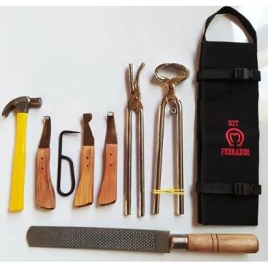 Imagem de Kit Casqueamento Profissional Ferrageamento + Bolsa - Selaria Master