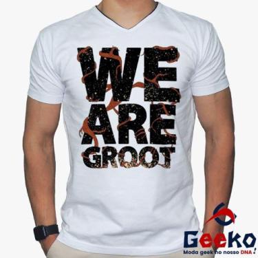 Imagem de Camiseta Groot 100% Algodão Guardiões da Galáxia We Are Groot Guardian