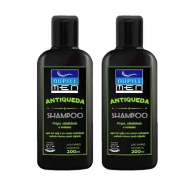 Imagem de Kit 2 Shampoo Antiqueda Masculino Nupill Força Vitalidade e Volume 200