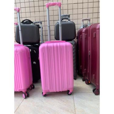 Imagem de Mala bordo capacidade 10kg para viagem lisboa - Ultra Leve, Rosa bebê