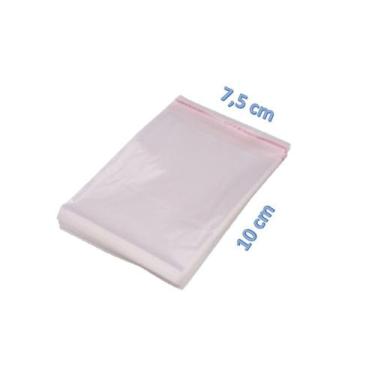 Imagem de Saco Adesivado Saquinho Plástico Transparente 7,5x10 500 Uni - F.S.