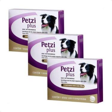 Imagem de 3 Petzi Plus Ceva Para Cães De 5 A 10kg - 4 Comprimidos