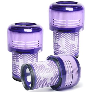 Imagem de Pacote com 3 substituições de filtro para aspirador sem fio Dyson V12 Detect Slim e V12 Slim Vacuums - comparável à parte 971517-01 (exclui modelos de vácuo SV12 e V15)