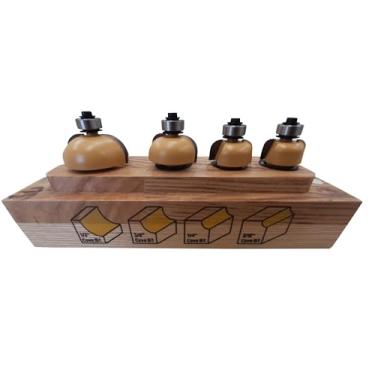 Imagem de Sommerfeld's Conjunto de 4 peças de brocas Cove 04003 haste de 1/2 polegada: 3/16, 1/4, 3/8 e raio de 1/5.1 cm. Para roteadores portáteis e mesas de roteador