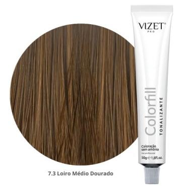 Imagem de Tratamento Tonalizante Colorfill 7.3 Loiro Médio Dourado 50gr Vizet