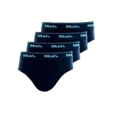 Imagem de Kit com 4 Cuecas Infantil Slip Mash 193.01, Azul marinho, M