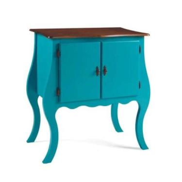 Imagem de Cômoda Bombê 2 Portas e Pés Luiz XV - Tommy Design - Meyer, Azul