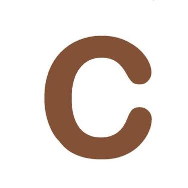 Imagem de Letras em EVA Alfabeto Marrom - 14cm - Extra Festas, C