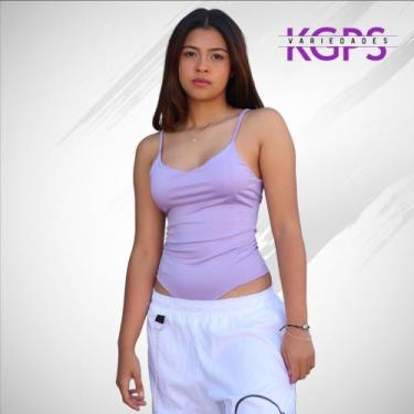Imagem de Body Alcinha Básica Casual Tecido Suplex - Lilás - Cowguirl, GG