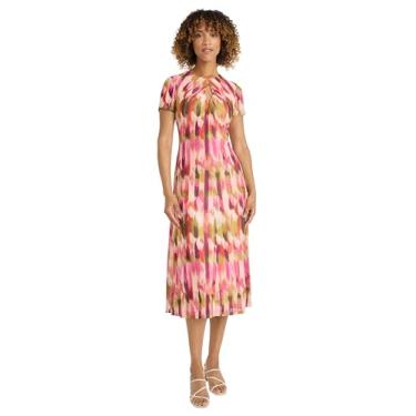 Imagem de Maggy London Midi, convidada de casamento e vestidos de verão casuais para mulheres, Bege/Rosa fondant, 46