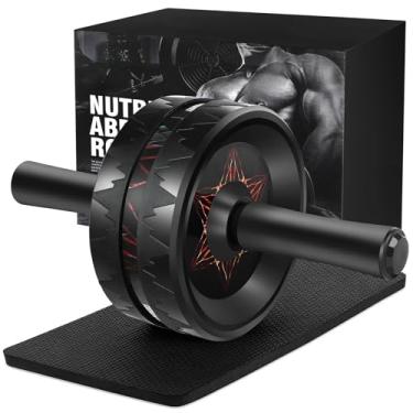 Imagem de TOPOKO Rolo Abdominal de 7,62 cm, Roda de Rolo Abdominal com Joelheira, Preta