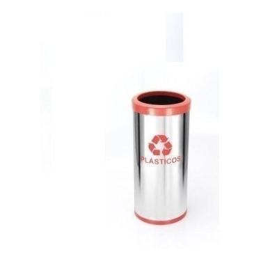 Imagem de Lixeira Em Aço Inox 22l Coleta Seletiva Com Aro Plastico - JSN