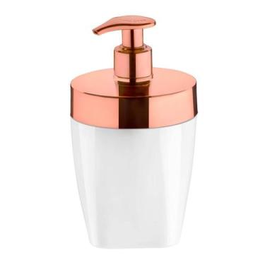 Imagem de Dispenser Porta Sabonete Líquido 400ml Saboneteira Pia Banheiro Branco