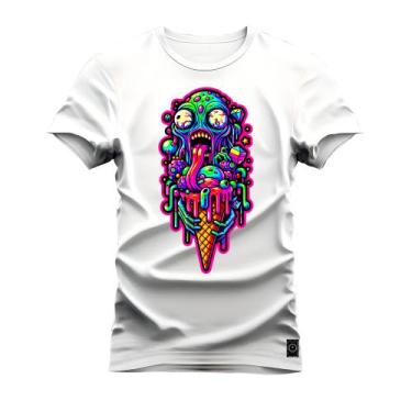 Imagem de Camiseta Plus Size Algodão Premium T-Shirt Casquinha Derretendo - Nexs