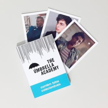 Imagem de caixinha com 8 fotos colecionáveis the umbrella academy bijuxpop polar