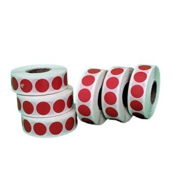 Imagem de Rolo Etiqueta Redonda 15mm 1,5cm 1000 bolinhas cada rolo - Padrão Etiq