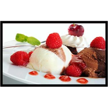 Imagem de Quadro Decorativo Sorveteria Sorvetes Doces Prato Sobremesa Lojas Escr