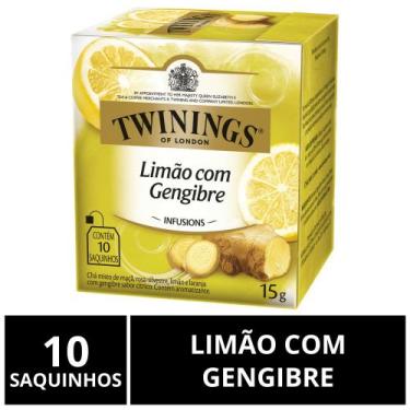 Imagem de Chá Twinings, Chá Limão com Gengibre, Caixa 10 Saquinhos