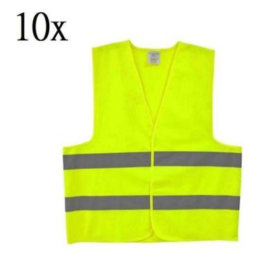 Imagem de Colete Segurança Refletivo Motoboy Obra Velcru 10 Und - PROTEPLUS, G