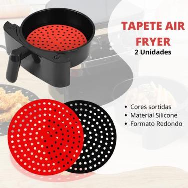 Imagem de Kit Forma Cesto De Silicone Para Air Fryer Fritadeira Elétrica Micro-o