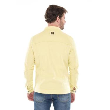 Imagem de Jaqueta Jeans Masculina Casual Sarja  Cores Slim Tendência Moda Básica