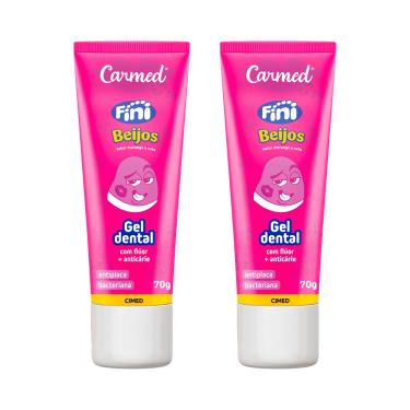 Imagem de Kit 2 und Gel Dental Carmed Fini Beijos 70g