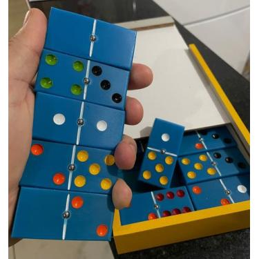 Imagem de Dominó Grosso de PVC com Pino Pintado com tinta automotiva - 3Kvendas