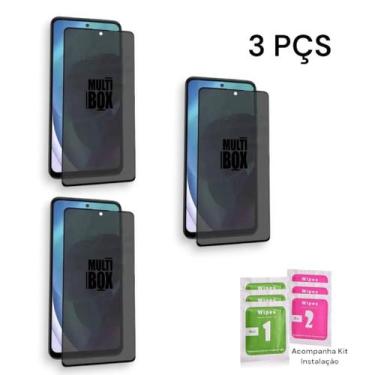 Imagem de 3UN Películas De Cerâmica Fosca 9D Privacidade Para Moto G24 - LXL