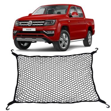 Imagem de Rede Caçamba Camionete Volkswagen Amarok 140x140 Reforçada com Elástic